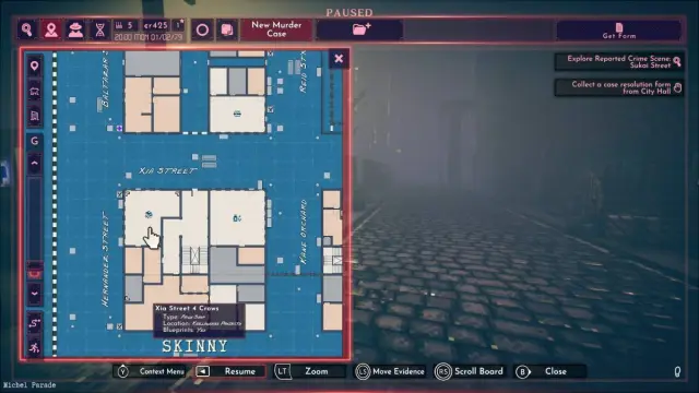 Finding the pawn shop on the map with the book icon visible