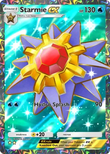 Starmie ex full art from Genetic Apex