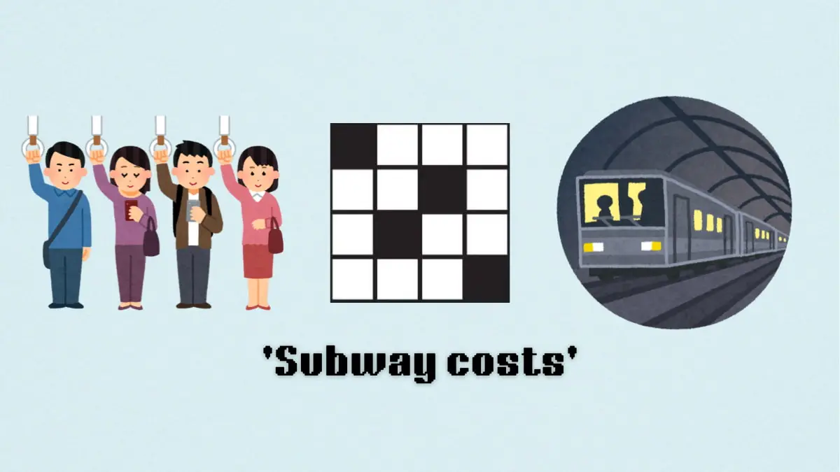 ‘Subway costs’ NYT Mini Crossword hints and answer