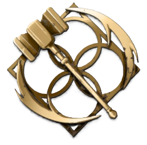 A hammer with a swirling icon. This is the Taranta symbol from Enotria The Last Song