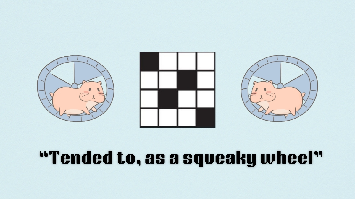 ‘Tended to, as a squeaky wheel’ NYT Mini Crossword puzzle clue answer and hints