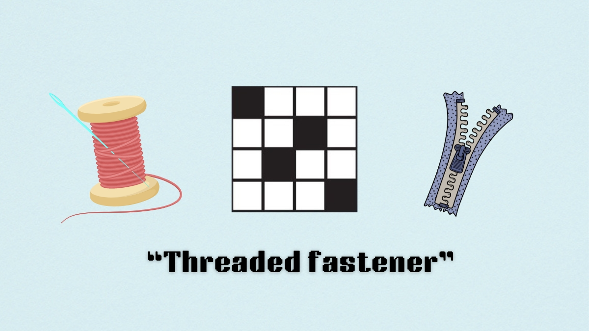 ‘Threaded fastener’ NYT Mini Crossword puzzle clue answer and hints