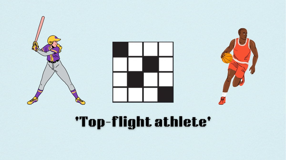 Picture showing the Top-flight athlete clue cover in NYT Mini Crossword.