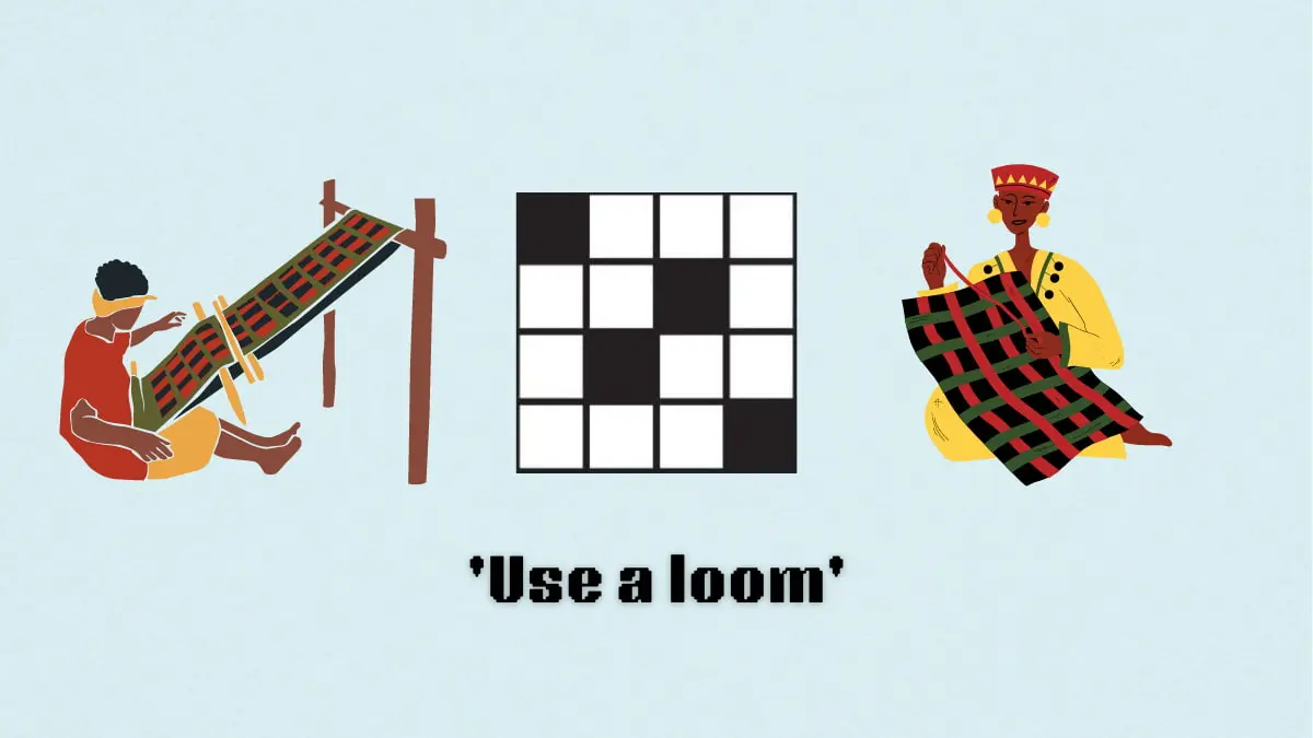 ‘Use a loom’ NYT Mini Crossword puzzle clue answer and hints