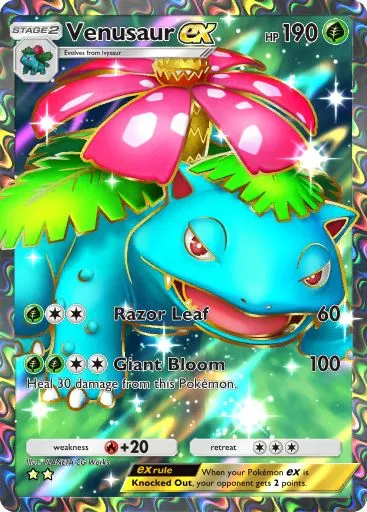 Venusaur ex full art from Genetic Apex