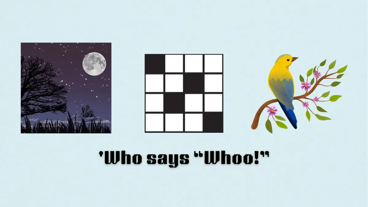 ‘Who says ‘Whoo!” NYT Mini Crossword clue answer and hints