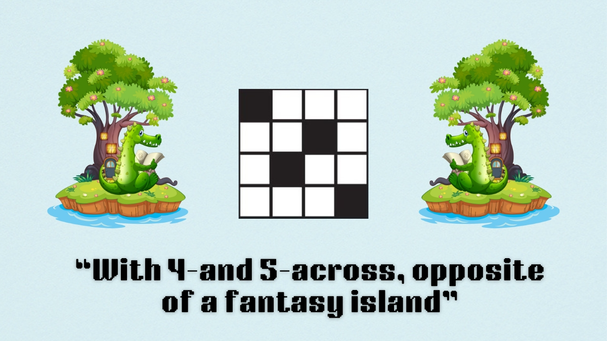 ‘With 4-and 5-across, opposite of a fantasy island’ NYT Mini Crossword clue answer and hints