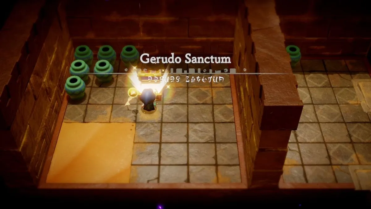 Cómo colocar el cofre detrás de la pared en Gerudo Sanctum en Zelda Echoes of Wisdom