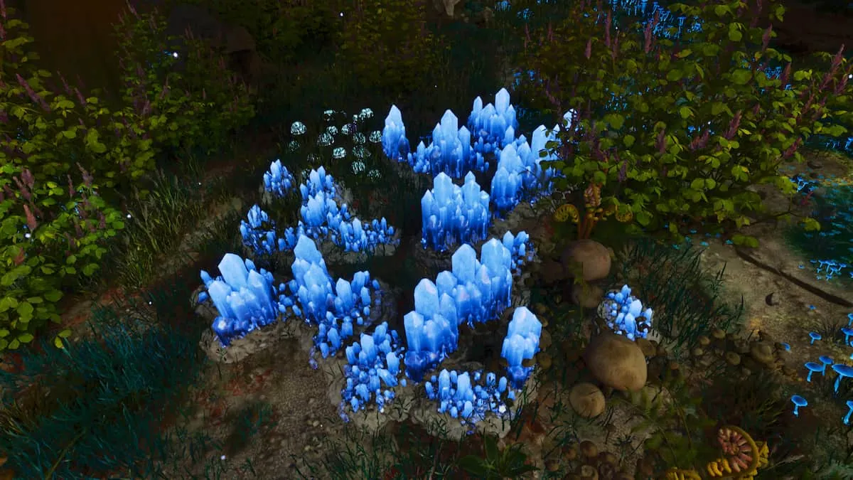 Blue crystals in Ark Survival Ascended Aberration map