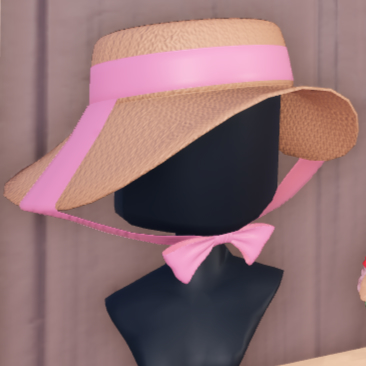 A bow hat in Dress to Impress. 