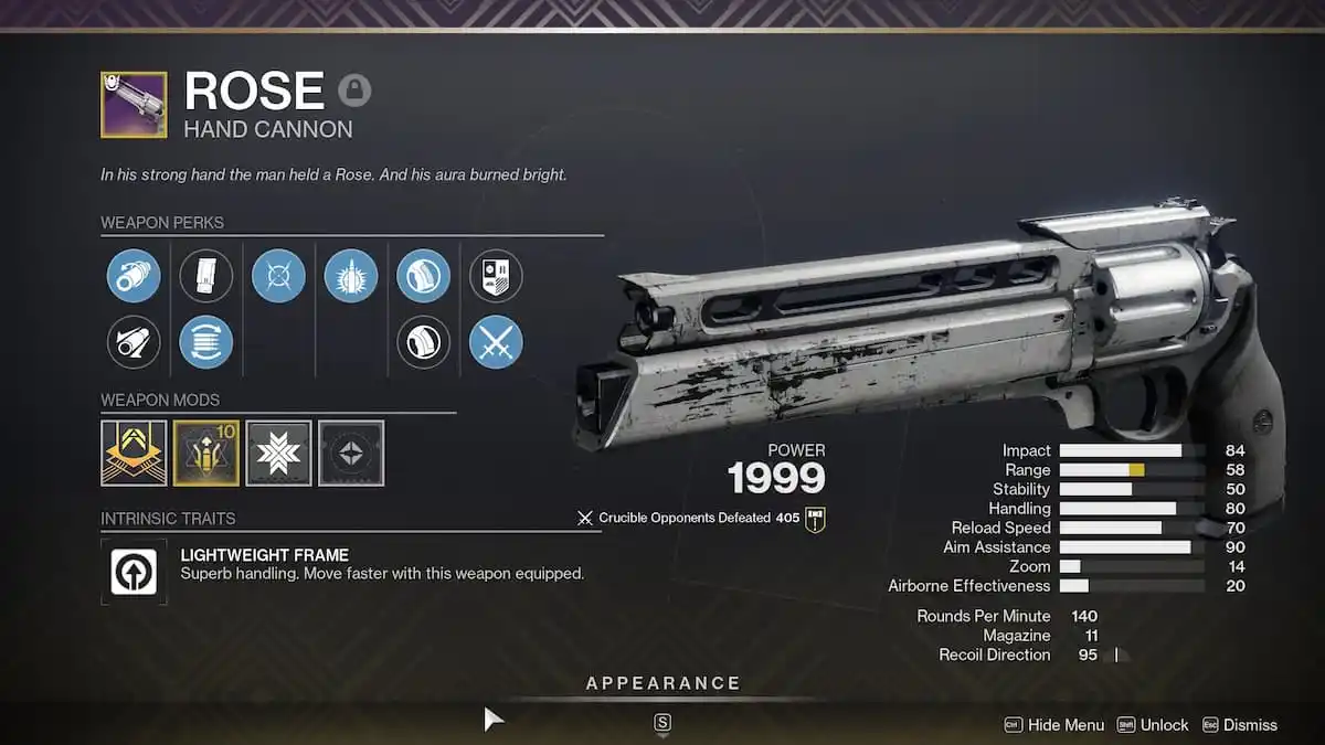 destiny 2 god roll rose