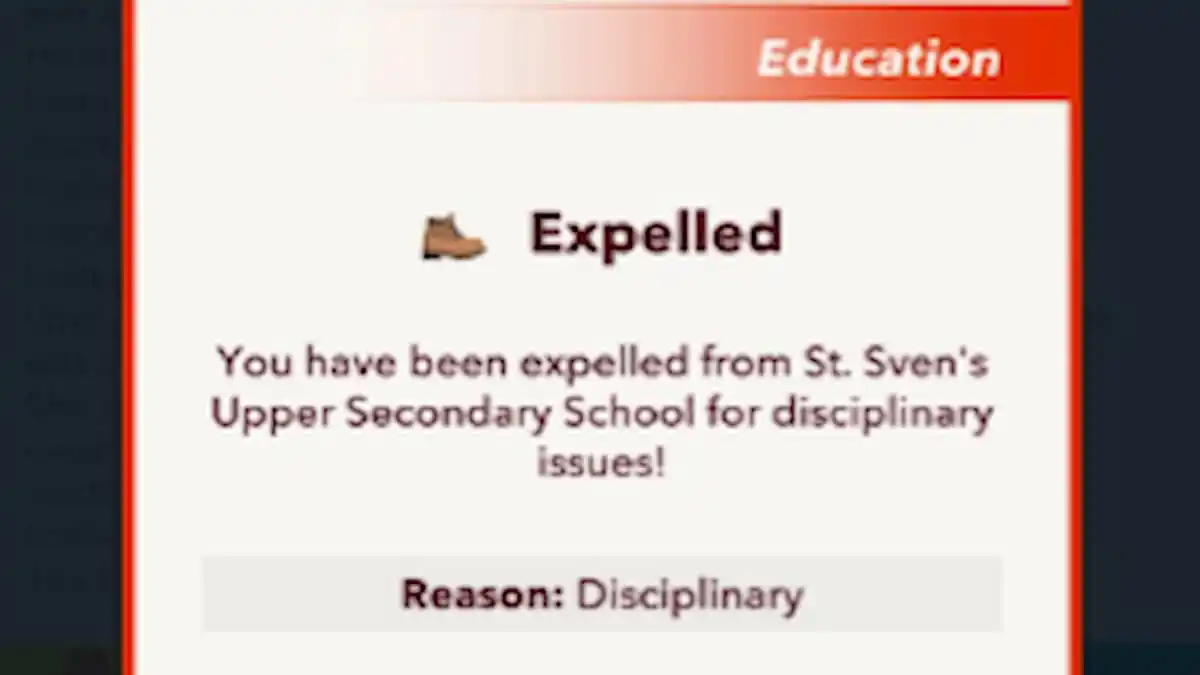 Cómo ser expulsado de la escuela en BitLife