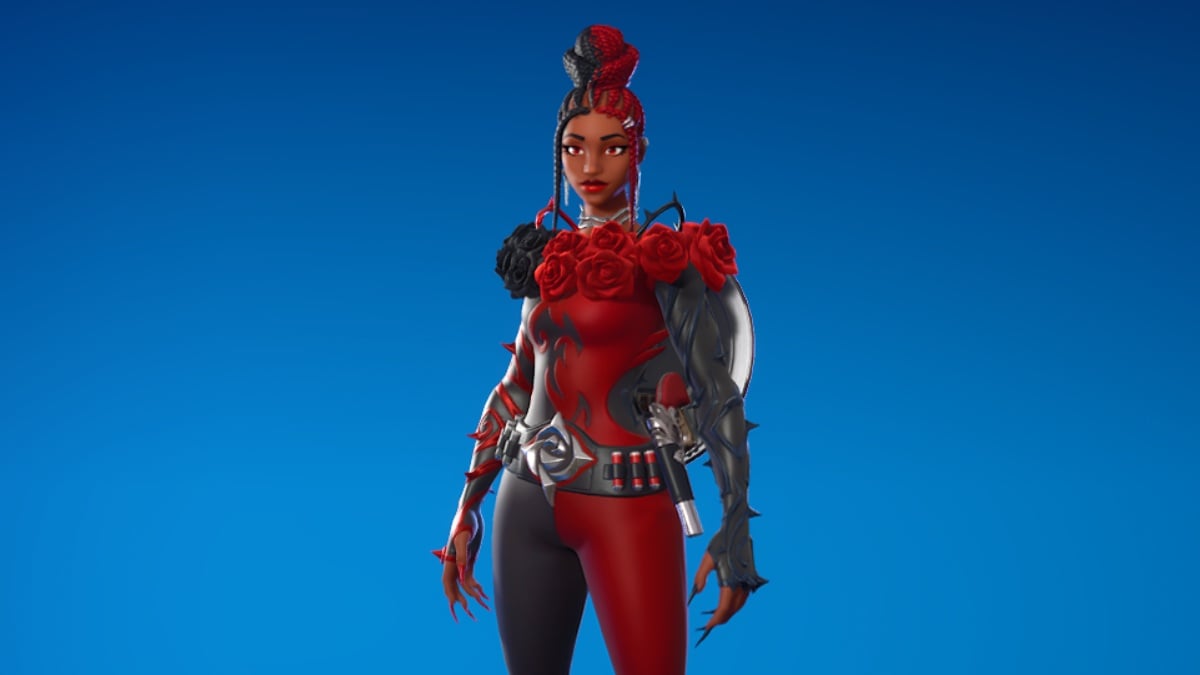 Midnight Rose skin in Fortnite without UI