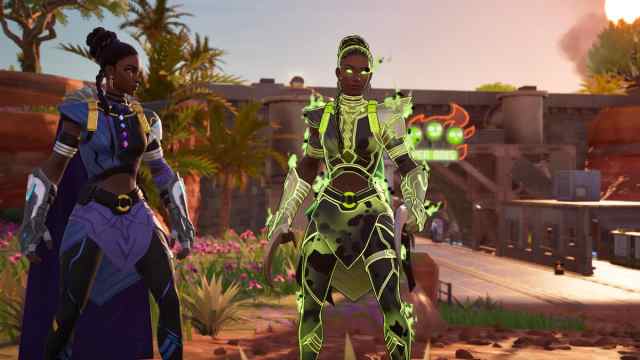 Standing next to Shuri in Fortnite.