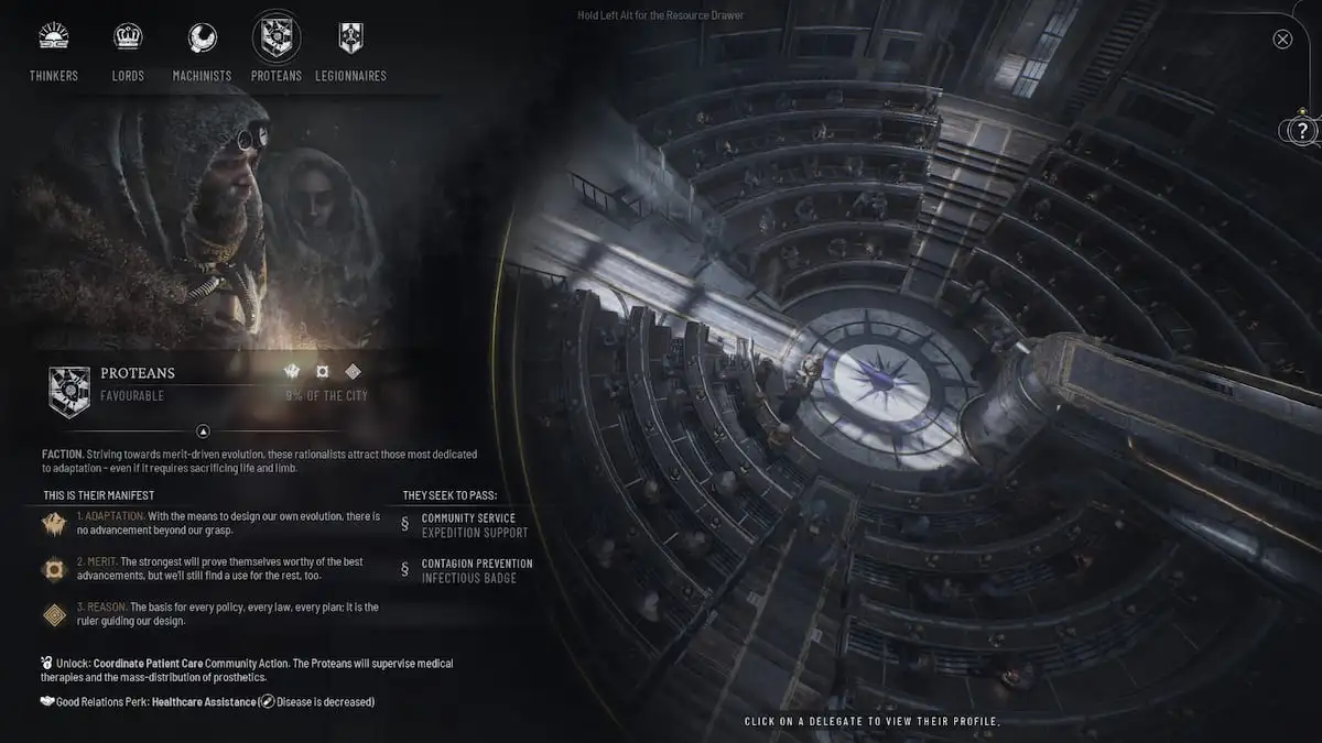 Todas las facciones y comunidades en Frostpunk 2, explicadas