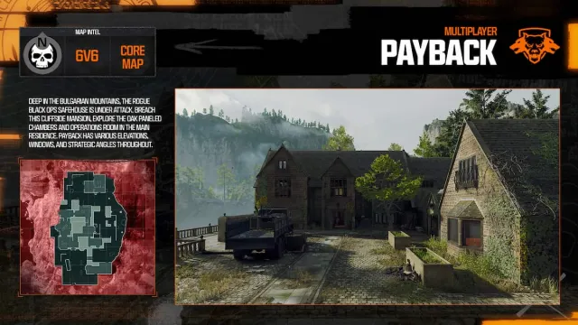 Infographic for Payback Black Ops 6 medium-sized map