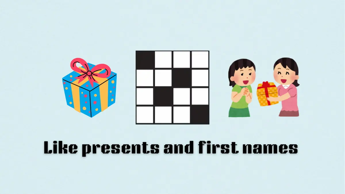 ‘Like presents and first names’ NYT Mini Crossword clue answer and hints