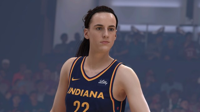 Caitlin Clark in an Indiana Fever jersey in NBA 2K25