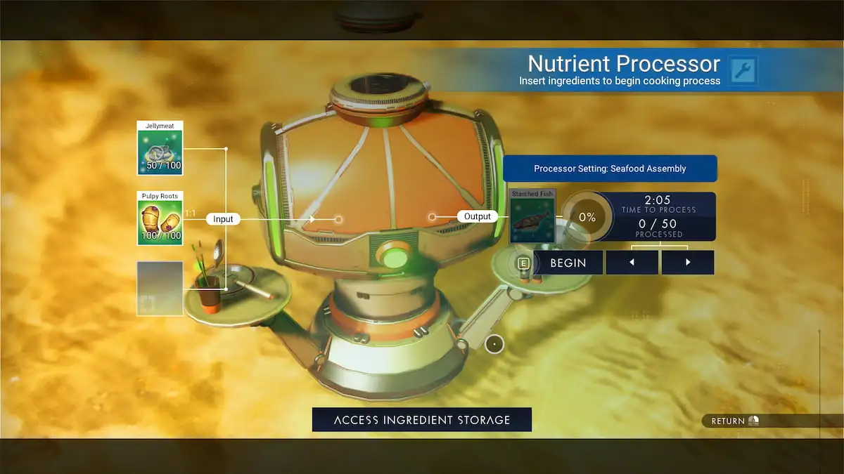 All cooking recipes in No Man’s Sky Aquarius update