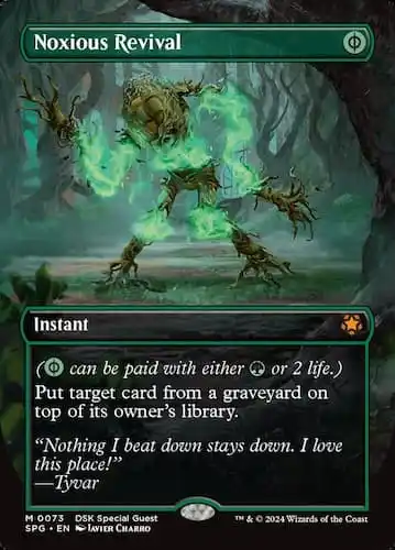 Árvore corrompida por magia verde na Floresta através do conjunto MTG Duskmourn