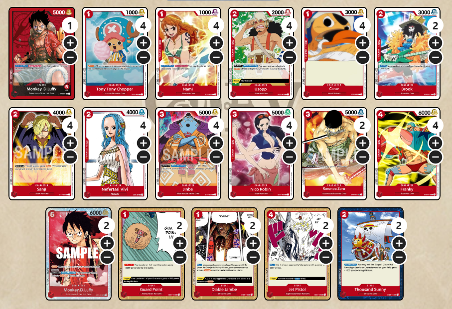 Lista de niveles del mazo inicial de One Piece Card Game: todas las listas, lo mejor para comprar