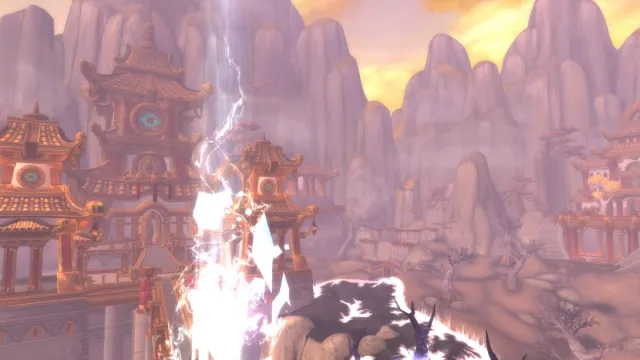 Pandaria Temple in World of Warcraft.