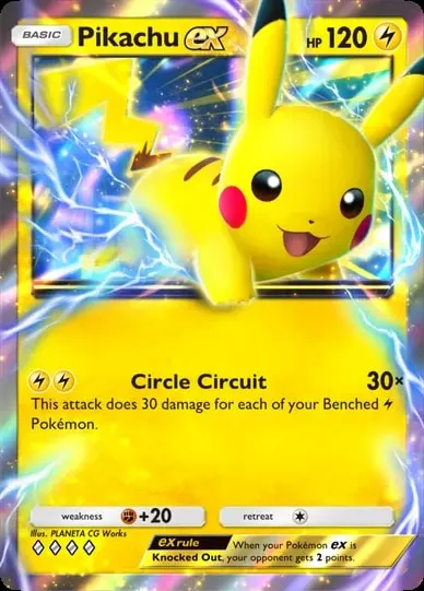 Artwork for Pikachu ex in Genetic Apex