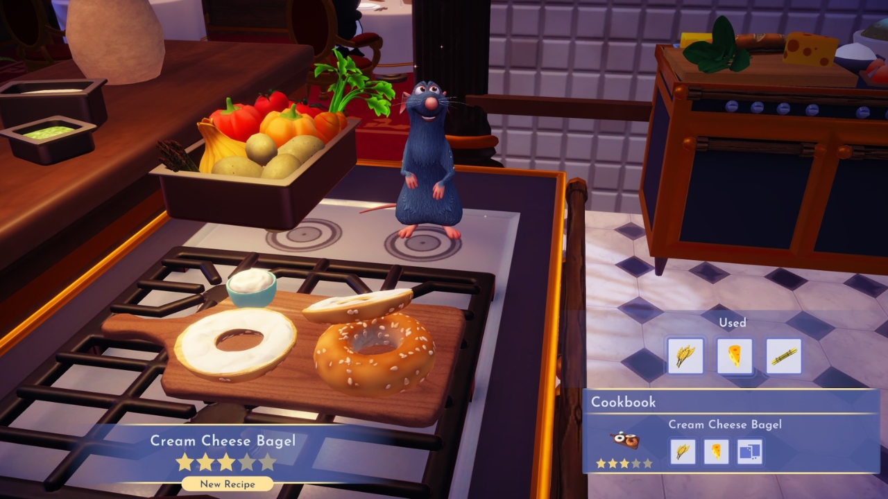 How to make Cream Cheese Bagel in Disney Dreamlight Valley