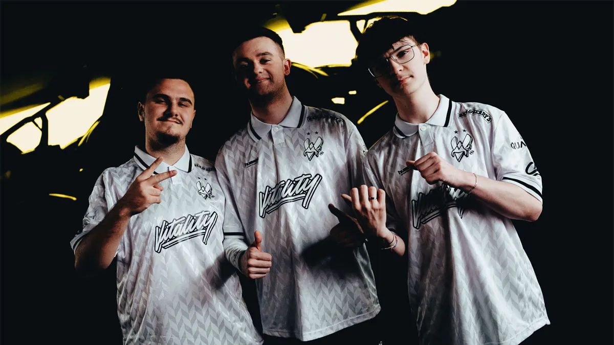 The Vitality Rocket League squad standing at the RLCS World Championships.