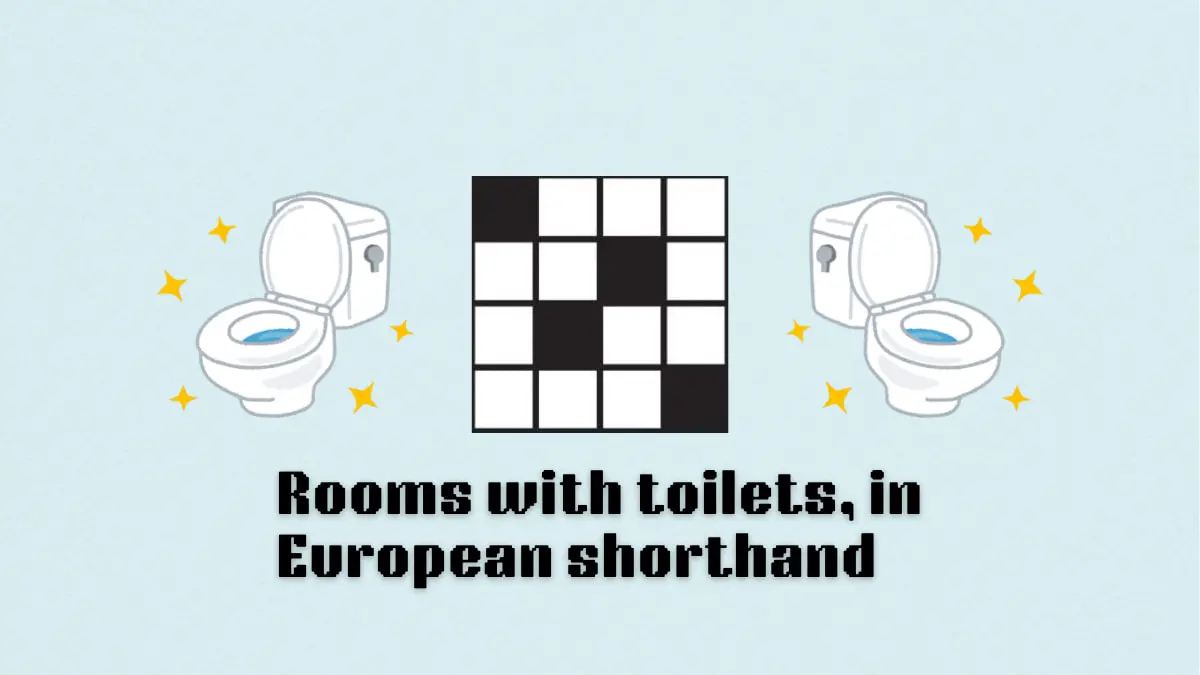 rooms with toilets in european shorthand        
        <figure class=