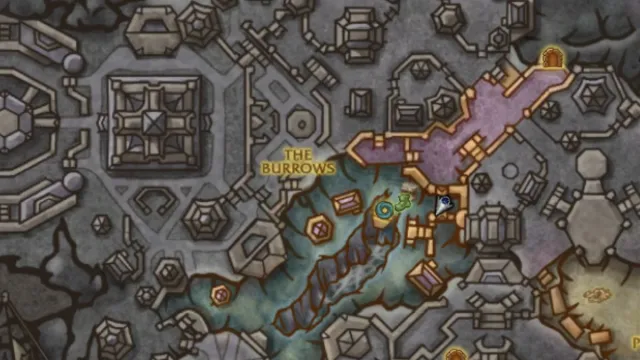 Ubicación del mapa de proveedores en World of Warcraft.