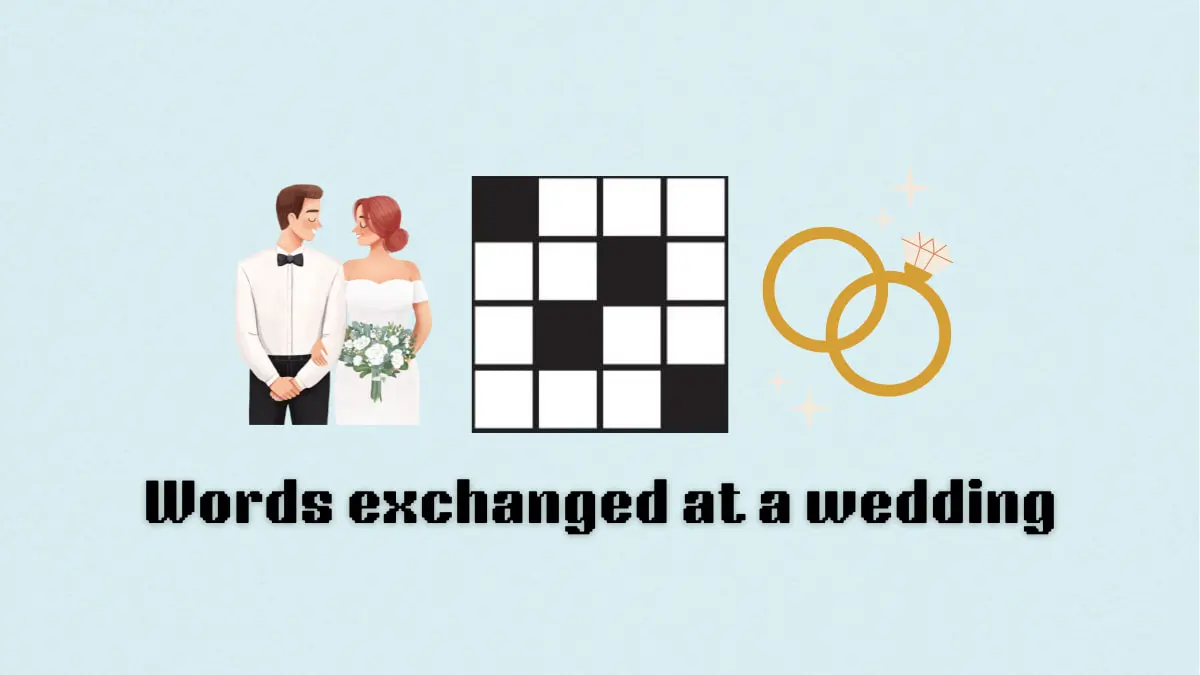 ‘Words exchanged at a wedding’ NYT Mini Crossword clue answer and hints