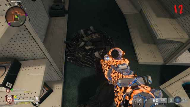 A player looking at a pile of debris on the ground in the Liberty Falls map in Black Ops 6.