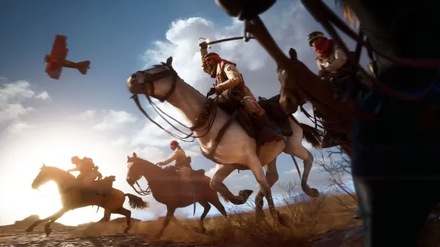 Horsemen and planes heading to war in BF1