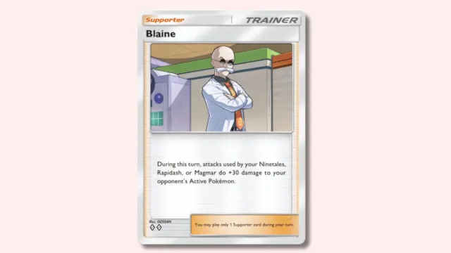 Blaine from Pokémon TCG Pocket.