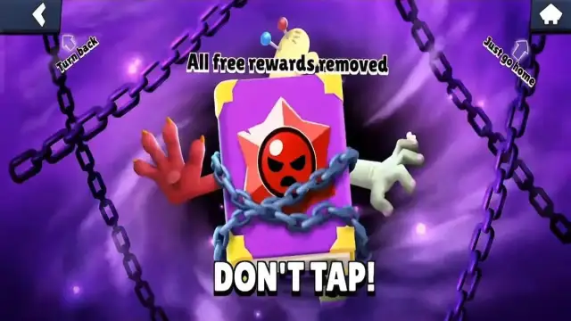 Picture showing a angry book after the player touches the Do not Tap book in Brawl Stars.