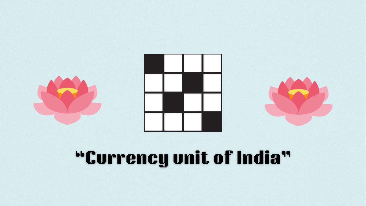 A blank crossword between two Lotus emojis, above a clue.