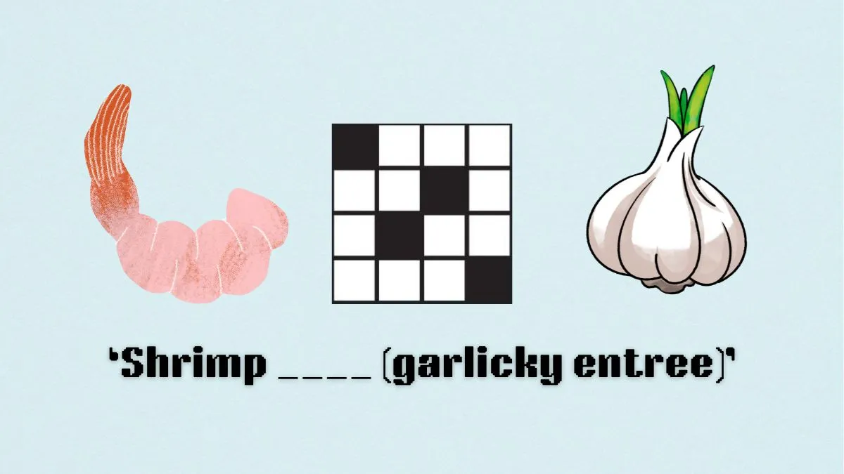 ‘Shrimp garlicky entree’ NYT Mini Crossword puzzle clue answer and hints