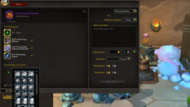 Crafting Orders and Embellishments in WoW The War Within.