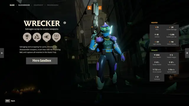 An image of Wrecker from Deadlock, a character that destroys troopers and turns them into ammo.