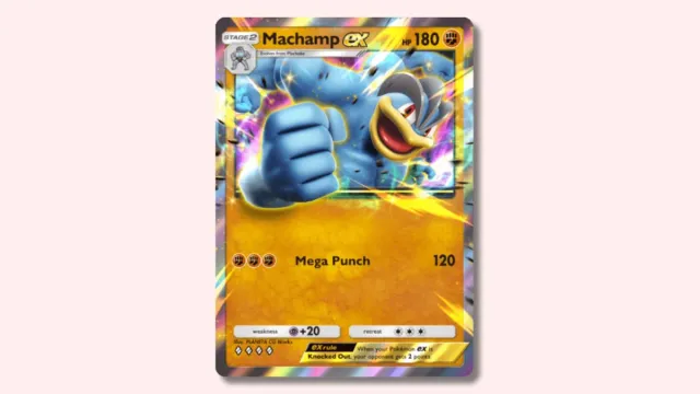 Machamp ex from Pokémon TCG Pocket.