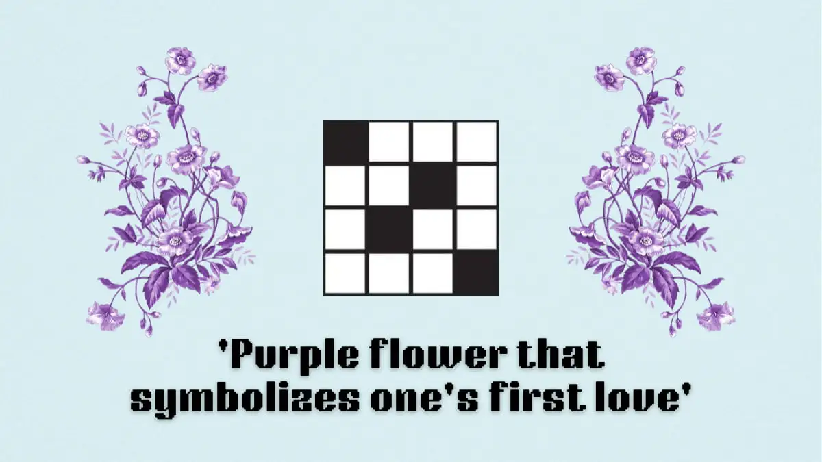 ‘Purple flower that symbolizes one’s first love’ NYT Mini Crossword puzzle clue answer and hints