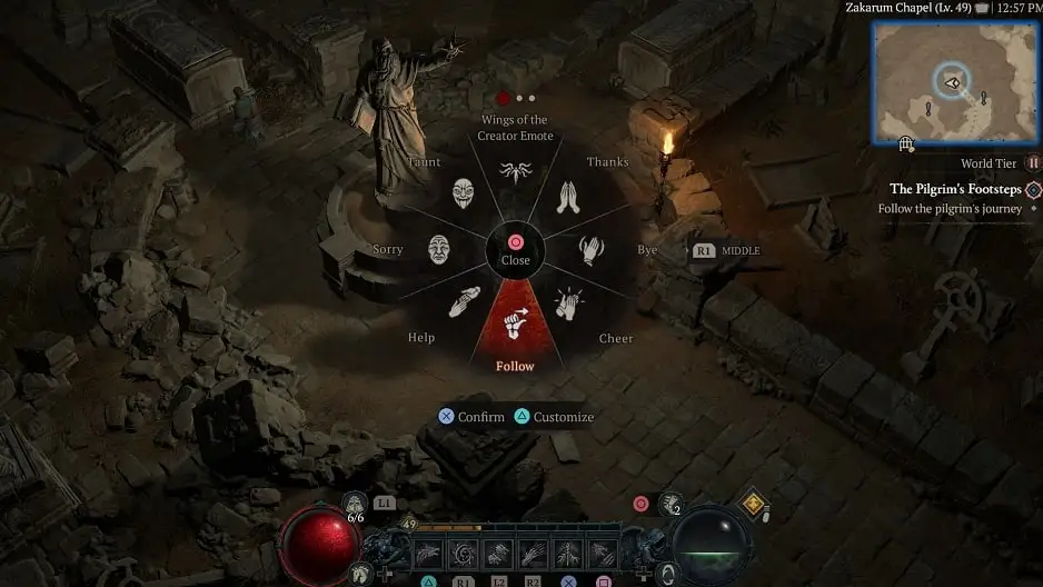 How to emote in Diablo 4