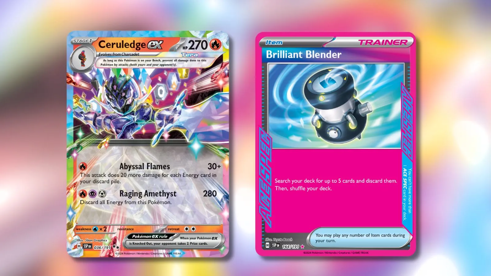 Surging Sparks card reveal: Ceruledge ex and ACE SPEC Brilliant Blender