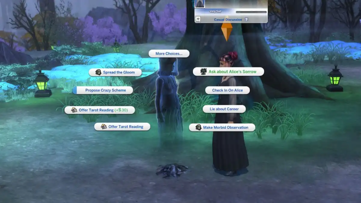 Cómo completar la misión Alice's Sorrow en Los Sims 4 Vida y Muerte