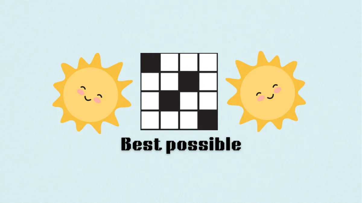 ‘Best possible’ NYT Mini Crossword puzzle clue answer and hints