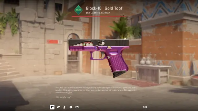 Gold Toof CS2 weapon skin