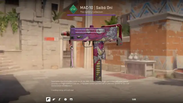 CS2 Mac-10 Saiba Oni skin preview