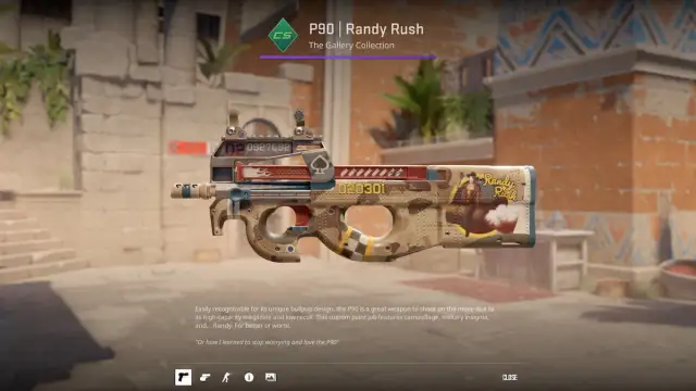 CS2 P90 Randy Rush skin preview