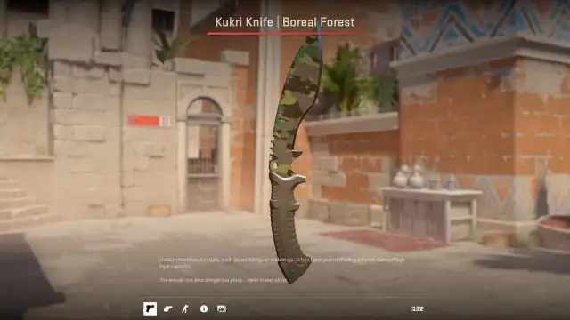 CS2 Kukri Knife Boreal Forest skin preview